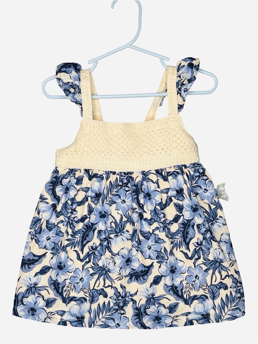 Tommy Bahama Girls Blue Floral Cotton Dress 3T